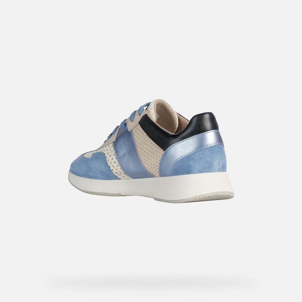 Geox Bayan Spor Ayakkabı Beyaz/Mavi - Suzzie - KCW-584910